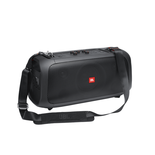 JBL PartyBox On-The-Go - Black - Portable party speaker with built-in lights and wireless mic - Detailshot 7